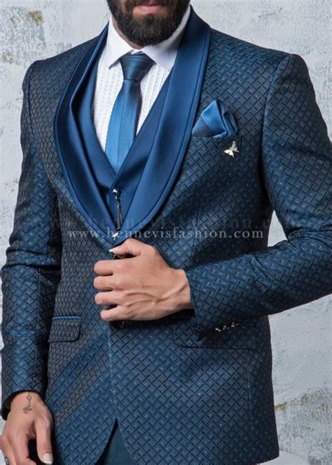 Teal Blue Designer Mens Suit Bennevis Fashion