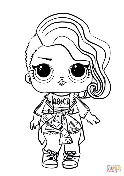 Lol Surprise Doll Rocker Coloring Page Free Printable Coloring Pages