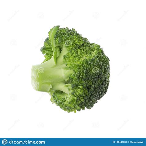Piece Of Fresh Green Broccoli Isolated Stock Image Image Of Healthy
