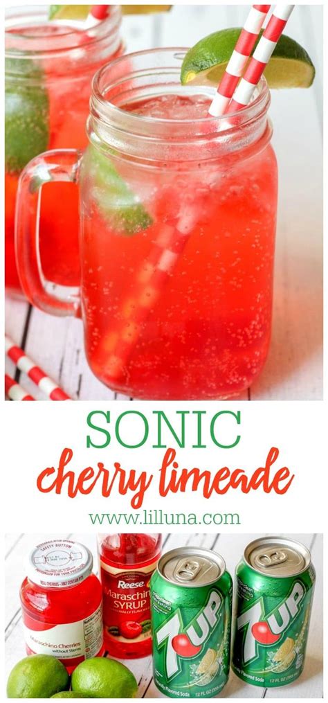Copycat Sonic Cherry Limeade Recipe Flavored Drinks Drink Recipes