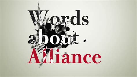 Words About Alliance Youtube