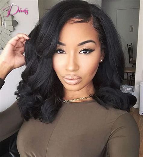 Body Wave Brazilian Virgin Hair Full Lace Wig Shoulder Length Human Hair Wigs With Bleached
