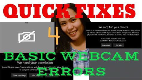 how to fix basic webcam errors youtube