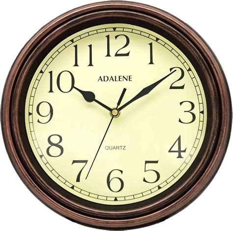 Adalene Wall Clocks Battery Operated Non Ticking