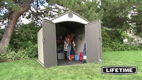 Lifetime 8 X 10 Foot Outdoor Storage Shed Model 60018 Youtube