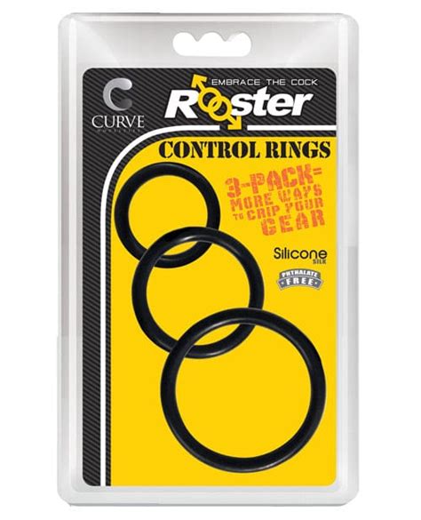 Curve Novelties Rooster Control Rings By Curve Toys Penis Toys
