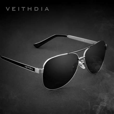 Steel Stainless Sunglasses Men Polarized Uv400 Lens Veithdia