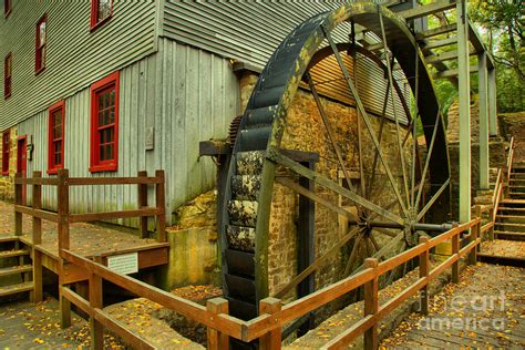 Shoaffs Grist Mill Waterwheel Photograph By Adam Jewell