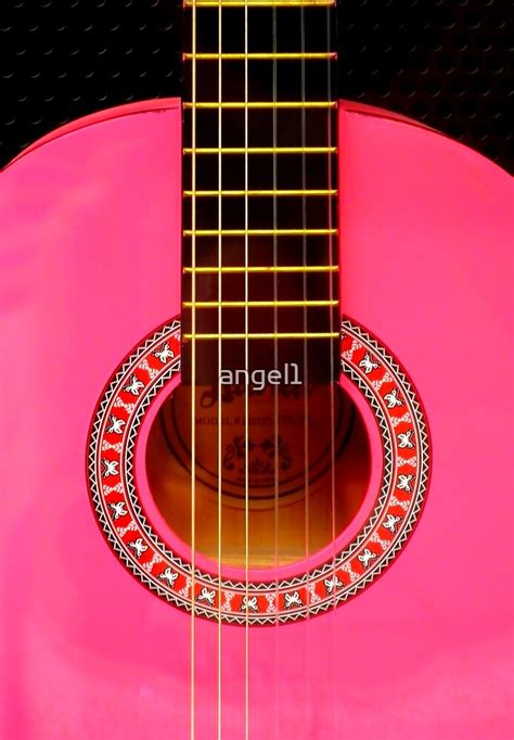 Pink Guitar By ©the Creative Minds Redbubble