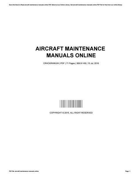 Aircraft Maintenance Manuals Online By Rickydolan1577 Issuu