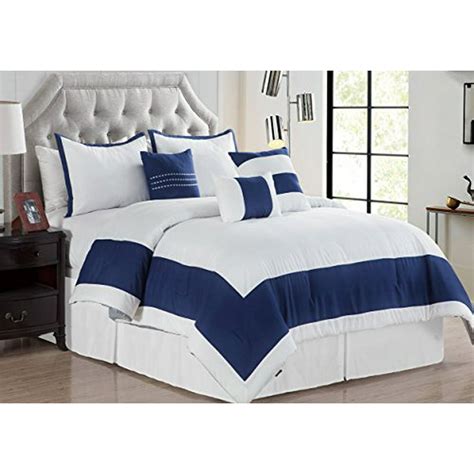 Empire Home 7 Piece Solid Soft Oversized Comforter Set 21210 White