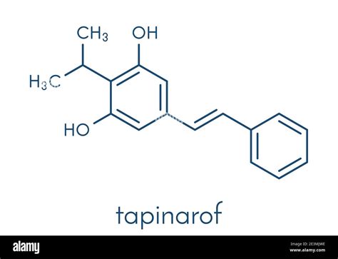 Benvitimod Or Tapinarof Psoriasis Drug Molecule Skeletal Formula Stock