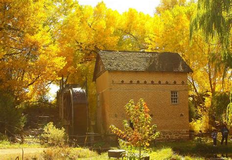 Old Grist Mill In October Light Old Grist Mill Grist Mill Land Of