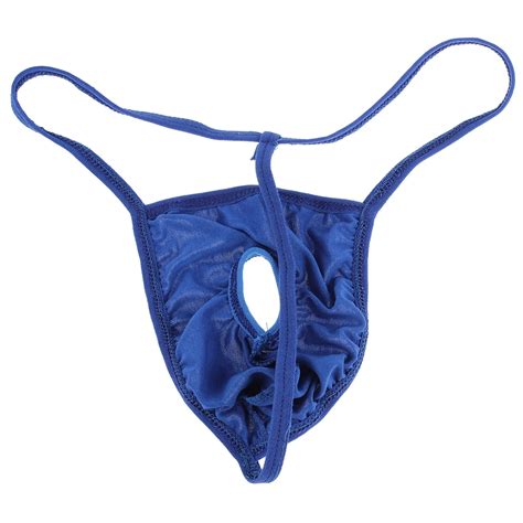 AASS Hot Men S Sexy Open G String T Back Pouch Thong Brief Blue In G