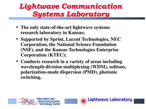 Ppt Lightwave Communications Systems Research At The University Of