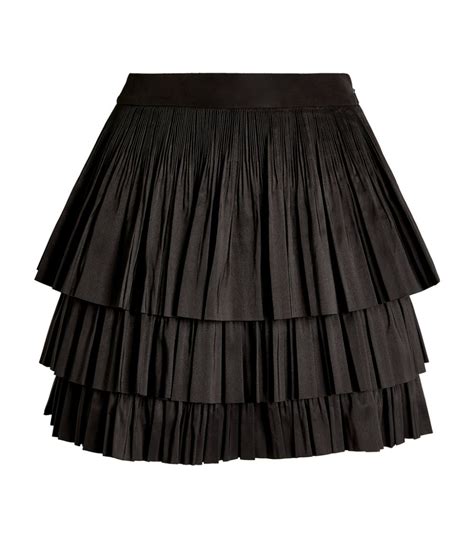 Claudie Pierlot Black Tiered Mini Skirt Harrods Uk