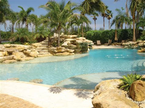 Palm Beach Oasis Tropical Pool Miami By Larry S Cap Rock And Stone