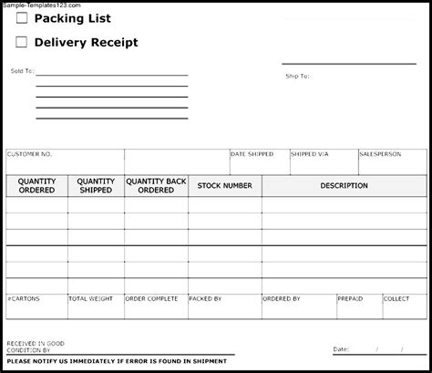 Delivery Receipt Template Delivery Receipts Nutemplates Delivery