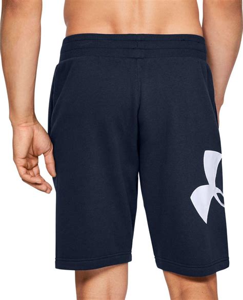 Under Armour Rival Fleece Logo Sweat Shorts In Blue For Men Lyst
