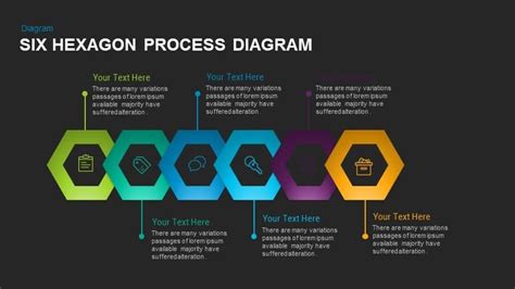 6 Step Hexagon Powerpoint Diagram