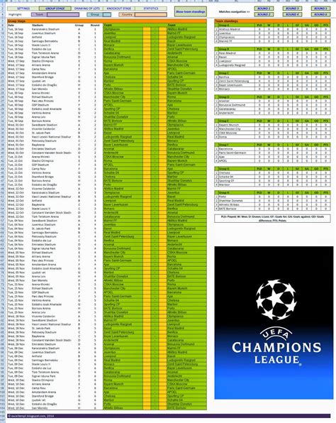 Uefa Champions League Calendar Sync Aura Michelle