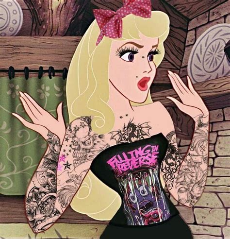 Tattooed Disney Princess Disney Princess Tattoo Goth Disney Punk