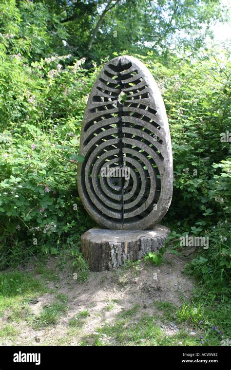 Wooden Carving Ardingly Reservoir West Sussex Uk Stock Photo Alamy