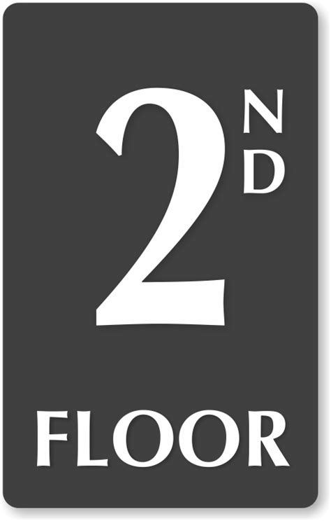 2nd Floor Number Engraved Sign Free Shipping Sku Se 5836