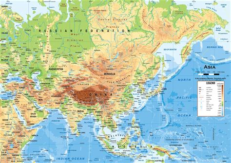 Free Physical Maps Of Asia Mapswire Com Asia Map Phys