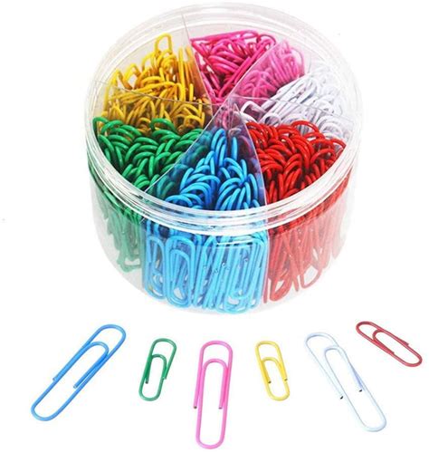 Paper Clips OUHL Pieces Colored Paperclips Medium Mm And Jumbo Sizes Mm Assorted