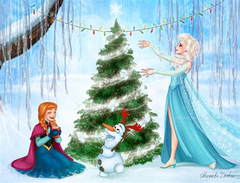 Christmas In Arendelle Elsa And Anna Fan Art 36325721 Fanpop