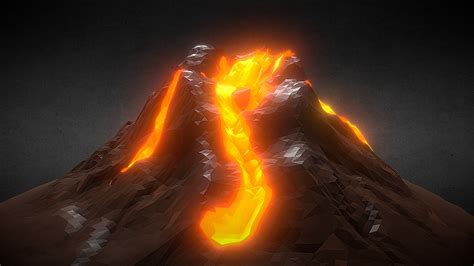 Free Volcano Low Poly Download Free 3d Model By Sdc 3duae