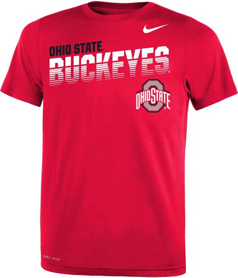 Nike Youth Ohio State Buckeyes Scarlet Legend Football Sideline T Shirt