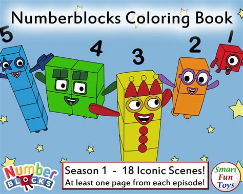Numberblocks Coloring Book Season 1 Etsy