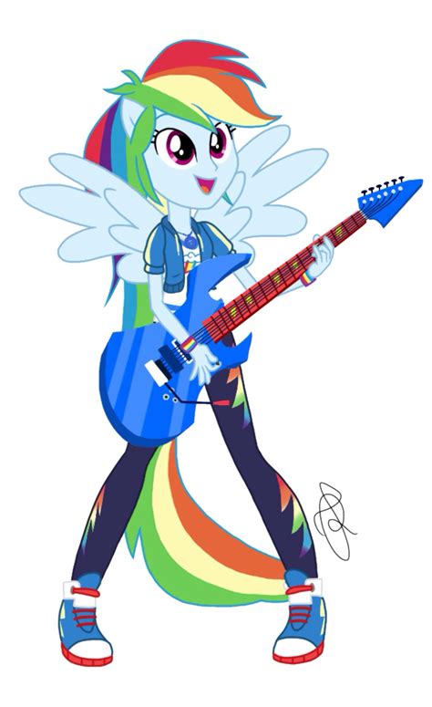 Mlp Eg Rainbow Dash Playing Guitar By Ilaria122 Милые каракули
