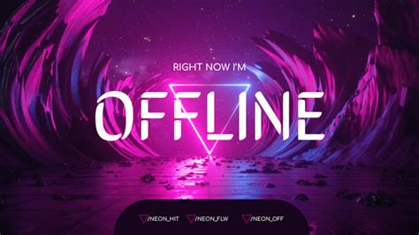 Game Stream Ad With Surreal Space Online Twitch Offline Banner Template