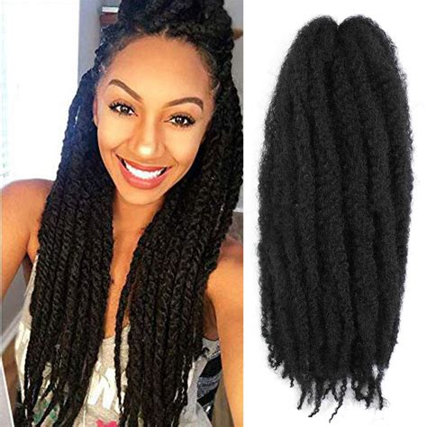 Buy 6packs Marley Hair For Twists 18 Inch Long Afro Kinky Marley Braid Hair Kanekalon Synthetic
