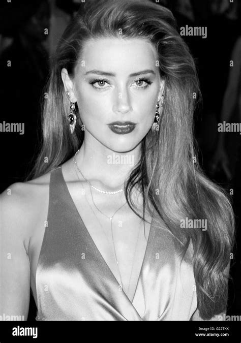 Amber Heard 2016 Black And White Stock Photos And Images Alamy