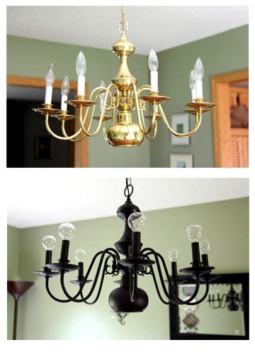 Painted Chandeliers Before And After