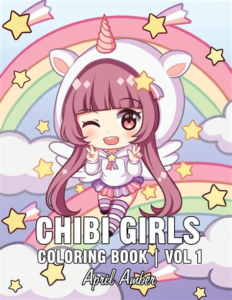 Chibi Girls Coloring Book For Kids With Cute Lovable Kawaii