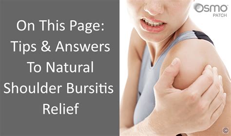 Shoulder Bursitis Natural Treatment OSMO Patch US