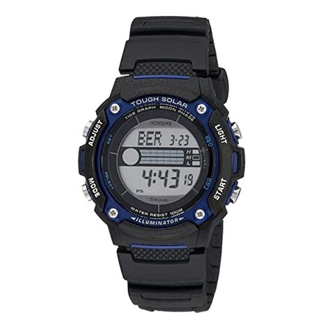 Casio men's tough (solar powered) quartz watch with resin strap, black, 21 (model: Buy Casio Tough Solar Illuminator Tide Graph Moon Phase ...
