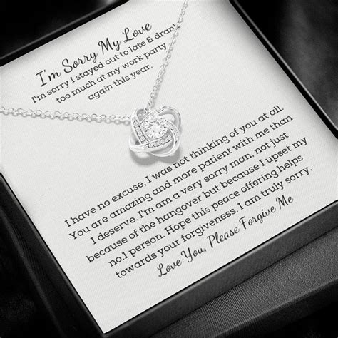 Apology Necklace For Her Forgiveness T For Wife Im Etsy