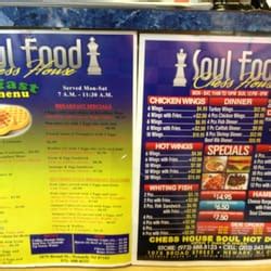 Preparing the best southern style soul food from fresh foods come down to soul food. Soul Food Chess House - Soul Food - Menu - Yelp