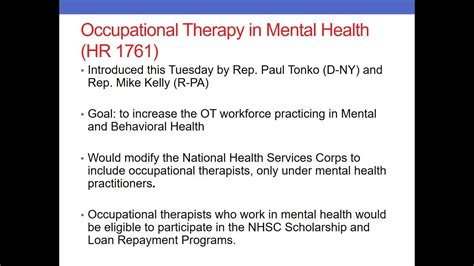 Occupational Therapy In Mental Health Aotas Hill Day