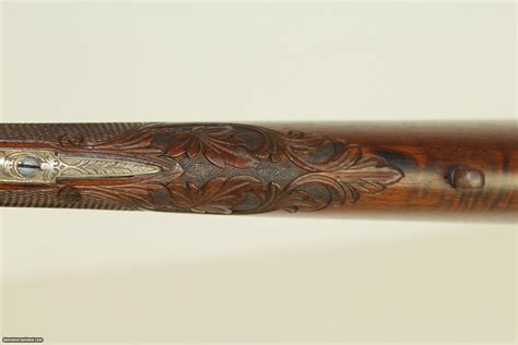 Fine And Ornate 32 Gauge Belgian Sxs Percussion Shotgun Engraved And Carved