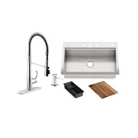 Check spelling or type a new query. KOHLER Lyric Workstation 33 in. Dual Mount Stainless Steel ...