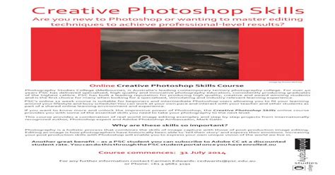 Creative Photoshop Skills Layout 1photoshop Skills Course Your Teacher