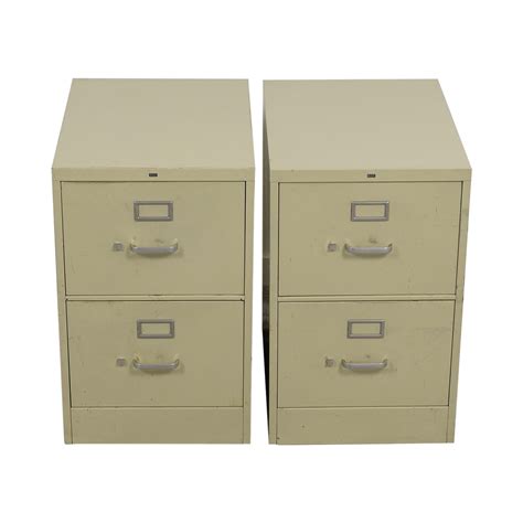 Vertical metal 4 drawer filing cabinet install. 52% OFF - Two-Drawer Grey Metal File Cabinets / Storage