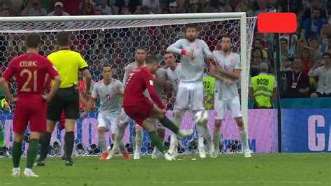 Cristiano Ronaldo Amazing Free Kick Goal Against Spain Youtube